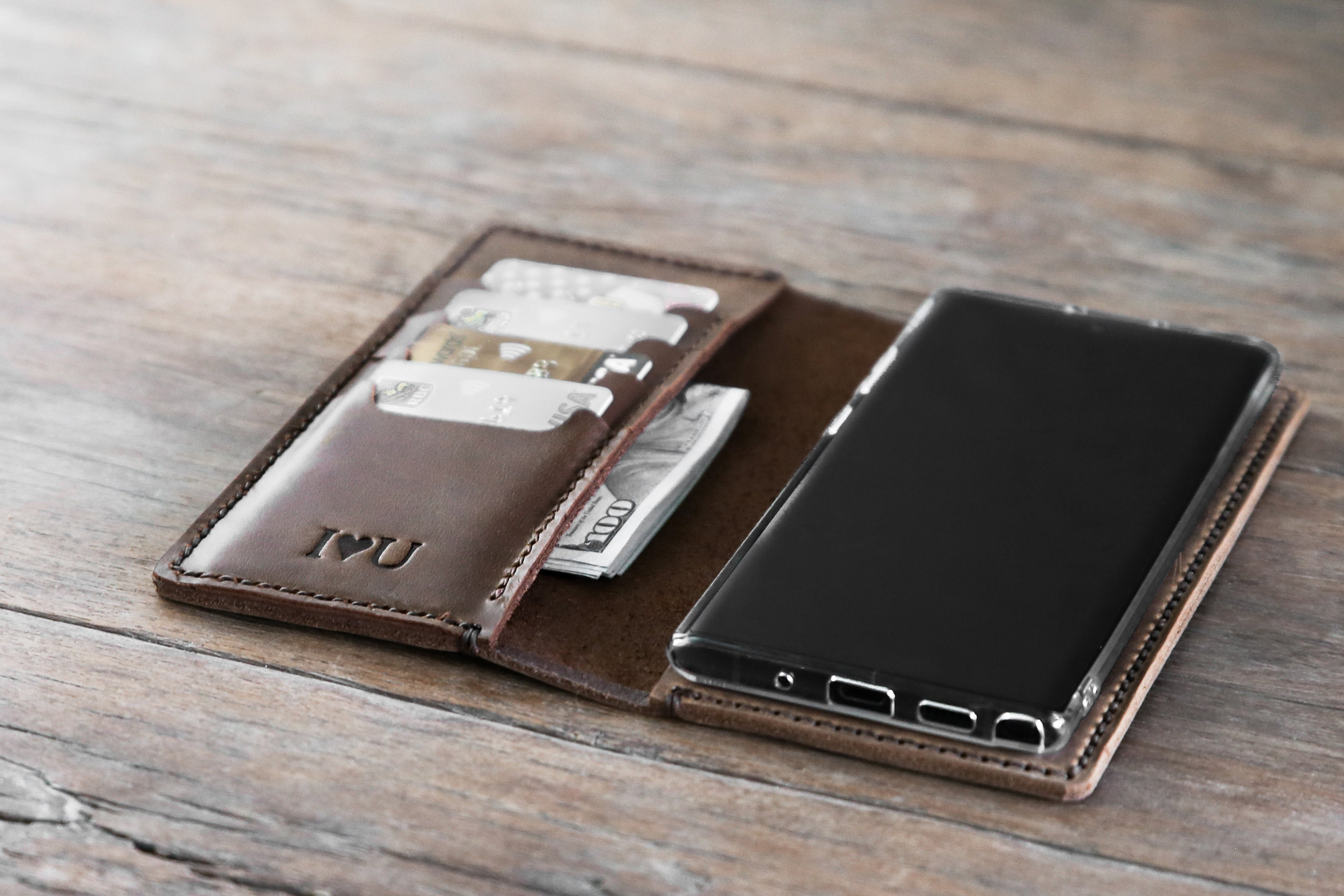 IPhone Leather Wallet Case All iPhone Devices Pick Your 