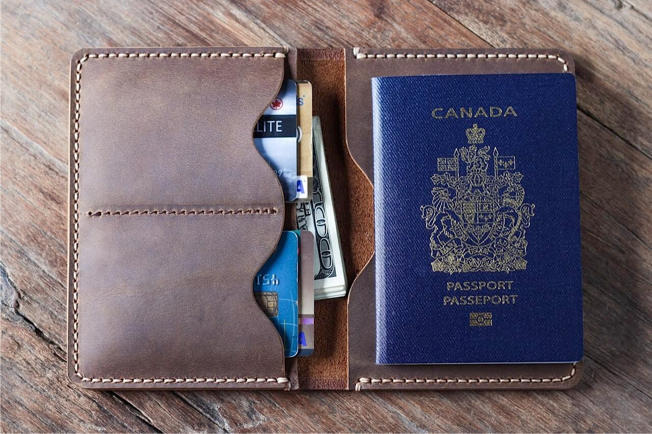 PERSONALIZED PASSPORT WALLET Leather Passport Wallet Travel Etsy
