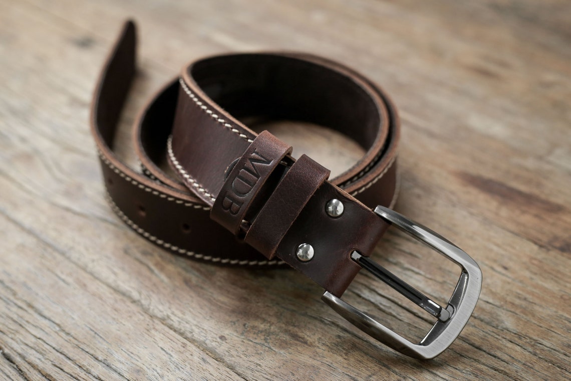 Mens Leather Belt the Manly Man's Belt Strong Rustic - Etsy