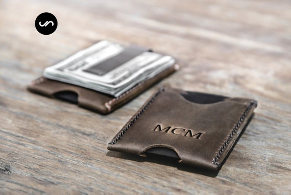 Money Clip Leather Wallet Slim Leather Wallet Slim Wallet