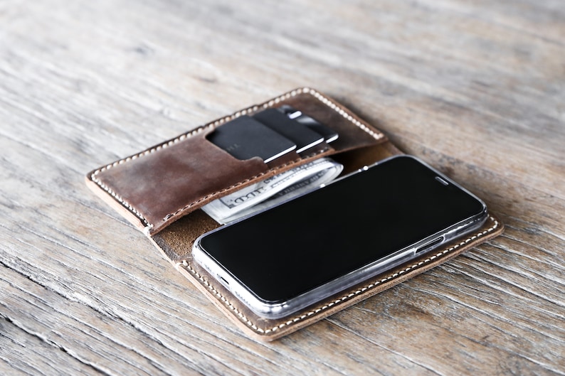 iPhone Wallet Case, PERSONALIZED Leather iPhone Case, Leather iPhone Case, Gifts, Personalized iPhone PICK your iPhone below 055 image 5