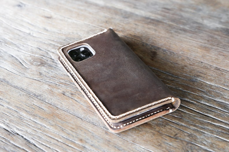 Iphone Wallet Case PERSONALIZED Leather Iphone Case Leather Etsy