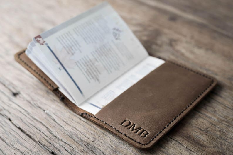 Passport Holder Passport Book Cover PERSONALIZED Leather Etsy