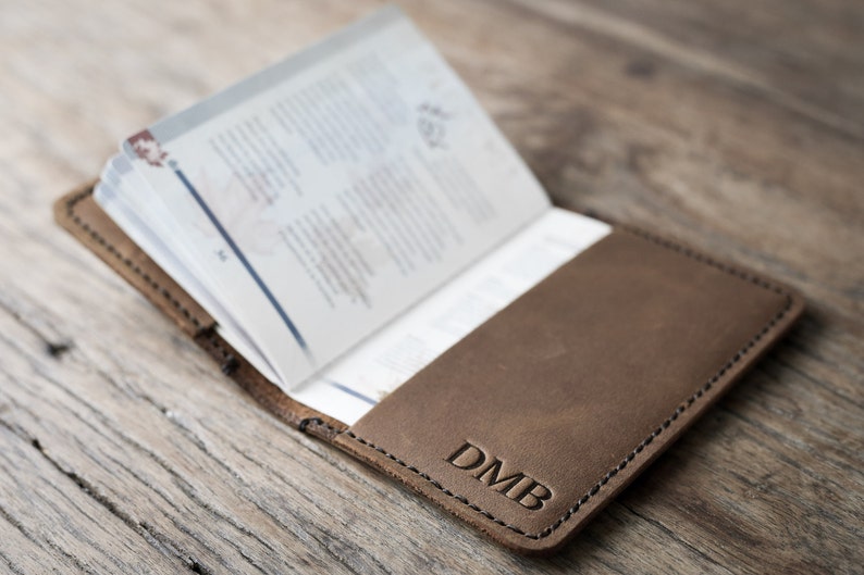 Passport Cover Initials Leather Passport Holder Passport Etsy