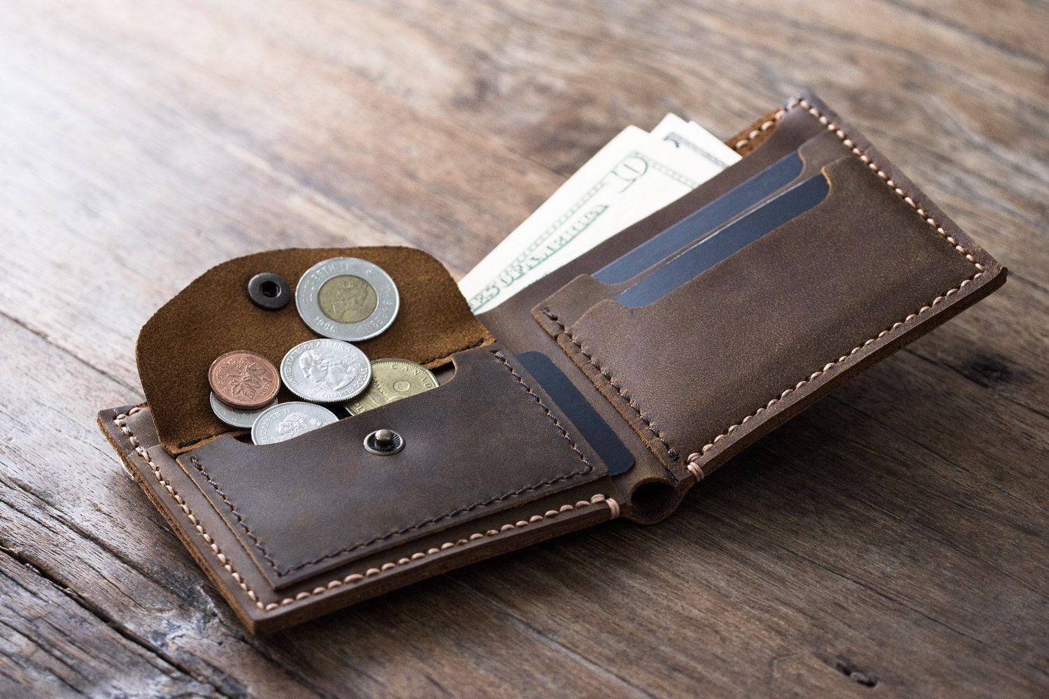  IOKONE Coin Side Pocket Console Side Pocket Leather