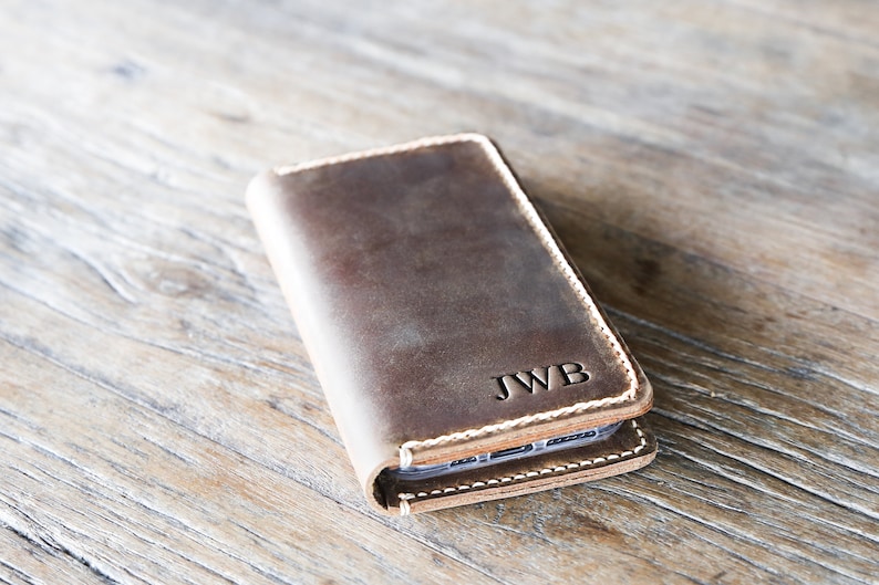 Iphone Wallet Case PERSONALIZED Leather Iphone Case Leather Etsy