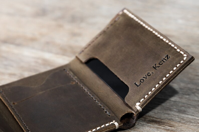 Mens Leather Trifold Wallet for Men Leather Trifold Wallet Etsy UK