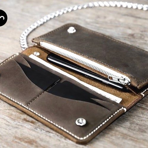 biker leather wallet