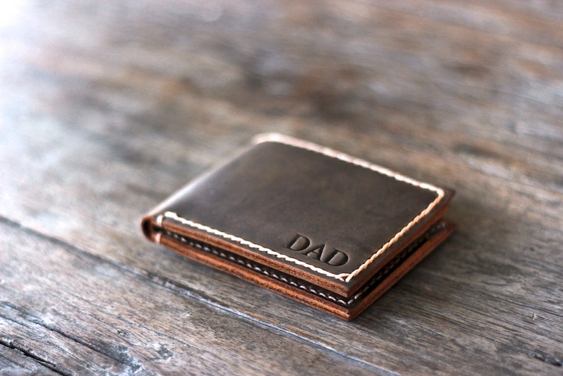 BIFOLD LEATHER WALLET, Personalized Wallet, Leather Credit Card Holder, Slim Leather Wallet, Minimalist Leather Wallet, Mens Leather Wallet image 4