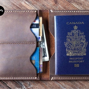 PORTEFEUILLE PASSPORT, Portefeuille de voyage en cuir, Cadeaux uniques pour hommes, Portefeuille de voyage personnalisé, Cadeaux de voyage uniques pour les hommes, Porte-#021