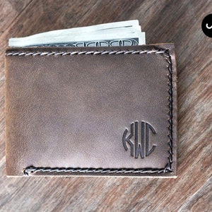 Cartera delgada de bolsillo delantero para hombres cuero genuino minimalista tarjeta de crédito titular regalo personalizado para hombres padrinos hombres Cartera #024