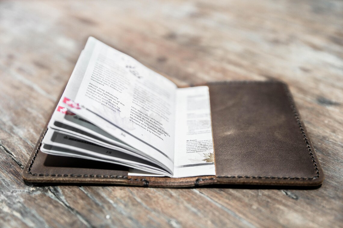 Passport Holder Passport Book Cover PERSONALIZED Leather Etsy