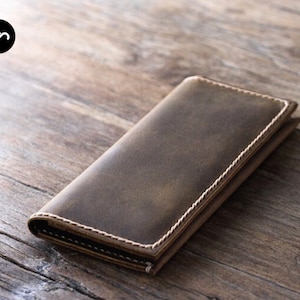 iPhone 6 PLUS Wallet Clutch Case Leather iPhone Wallet Case Rustic Signature Hand-Stitching by JooJoobs 065 image 1