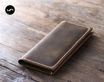 iPhone 6 PLUS Wallet Clutch Case - Leather iPhone Wallet Case - Rustic Signature Hand-Stitching by JooJoobs [065]