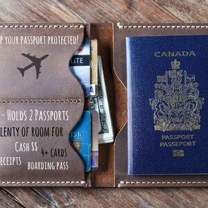 PASSPORT WALLET, Leather Travel Wallet, Unique Gifts for Men, Personalized Travel Wallet, Unique Travel Gifts for Men, Passport Wallet 021 imagem 2