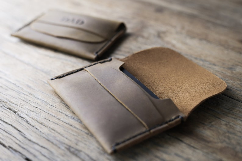 Wallet Leather Wallet Leather Credit Card Wallet Etsy