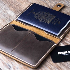 Passport Wallet, Leather Passport Wallet, Passport Holder, travel wallet, passport case, leather passport holder, document wallet 021S image 3