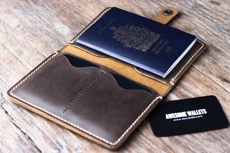 Passport Wallet, Leather Passport Wallet, Passport Holder, travel wallet, passport case, leather passport holder, document wallet 021S image 3