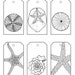 Printable Vintage Seashell Gift Tags | Vintage Sea Urchin Gift Tags ...