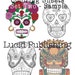 Printable Candy Skull Coloring Pages set 2 - Etsy