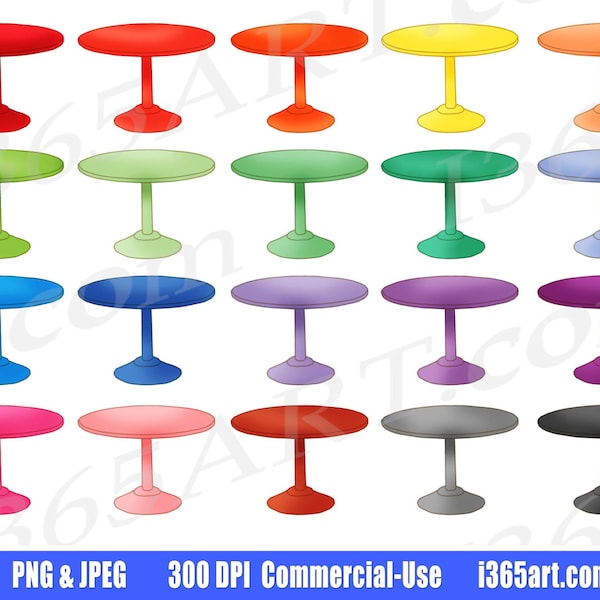 Buy 3 Get 1 Free Table Clipart, Dining Table Clip Art, Round Table, Furniture Clipart, Dinner Table, Restaurant, House furnishings, Planners