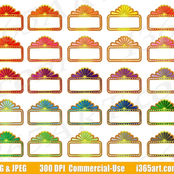 Buy 3 Get 1 Free Movie Marquee Clipart, Theater Sign Clip Art, Marquee Signs, Movie Night, Planner Stickers, Digital Graphic, PNG Commercial