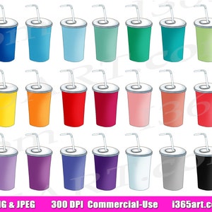 Soda Clipart, Soda Pop Clip Art, Soft Drink, Beverage, Drinks, Soda Cup, Planner Graphics, Drink Icon, Digital PNG, Commercial