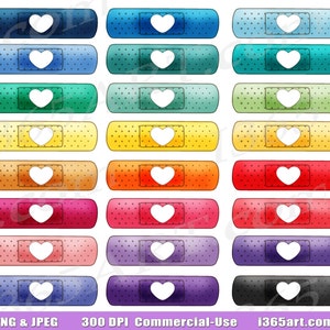 Bandage Clipart, band aid clip art, First Aid, Bandaid, Medical Supplies Clipart, Planner Graphics, Digital Stickers, PNG