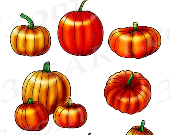 Buy 3 Get 1 Free Harvest Pumpkin clipart, Pumpkin Clip art, Autumn Clipart, fall clipart, Scrapbooking, Party Invitation, Illustrations, PNG