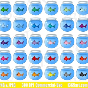 Kaufen Sie 3 erhalten 1 kostenlose Fisch Schalen Clipart, FischSchale ClipArt, Fisch Tank, Goldfisch, Planer Sticker Graphics, Haustier Fisch, Digital, PNG, kommerzielle