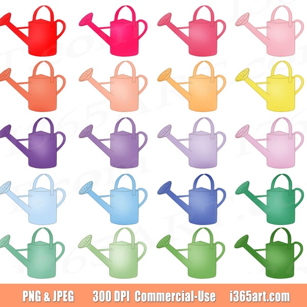 Kaufen Sie 3 Get 1 Free Watering Can Clipart, Gardening ClipArt, Wasserdosen, Garten-Icons, Frühling, digitale Sticker, PNG, kommerzielle