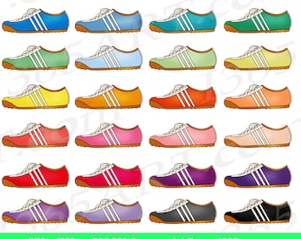 Clipart di scarpe da corsa, scarpe da ginnastica atletiche PNG (download digitale)