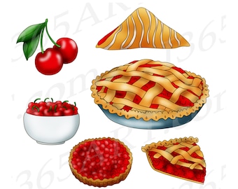 Buy 3 get 1 Free Cherry Clipart, Cherry Clip Art, Cherry Pie, Cherry Tart, Cherry Fruits, Fruit Clipart, Scrapbooking, Printable, PNG