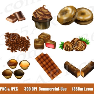 Chocolate Clipart, Chocolate Clip art, Chocolate Candy, Sweets, Food, Bars, Choco, Digital, Scrapbooking, Invitation, PNG, Commercial