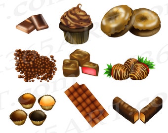 Buy 3 get 1 free Chocolate Clipart Clip art, Chocolate Candy, Sweets, Food, Bars, Choco, Digital, Scrapbooking, Invitation, PNG, Commercial