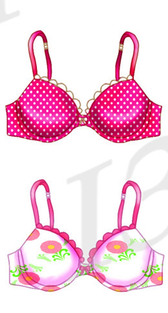 50% OFF Lingerie Bra Clipart Set Bra Clip Art Lingerie | Etsy