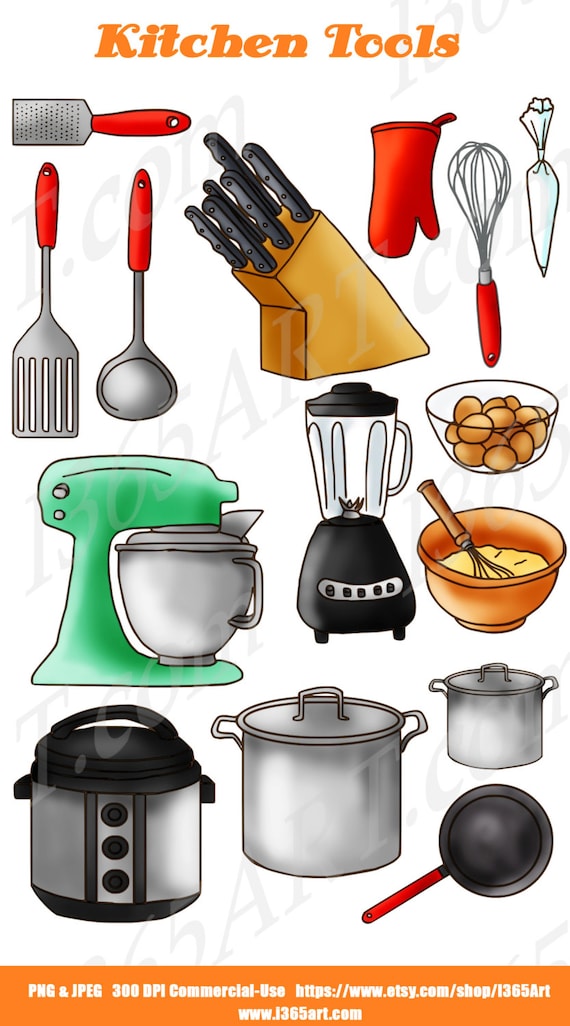 Kitchen Clipart Kitchen Clip Art Baking Clipart Baking Clip Etsy