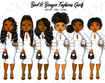 Bougie Girl Clipart, black queen png, Black Woman Clipart, Bougie Black Girl Clipart, African American, Fashion Girl, Elegant PNG, Curvy