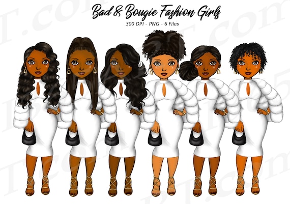Bougie Girl Clipart, Black Woman Clipart, Bougie Black Girl Clipart ...