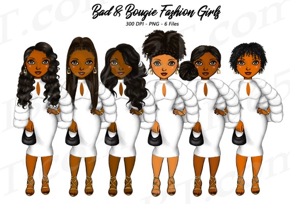 Bougie Girl Clipart, Black Woman Clipart, Bougie Black Girl Clipart ...