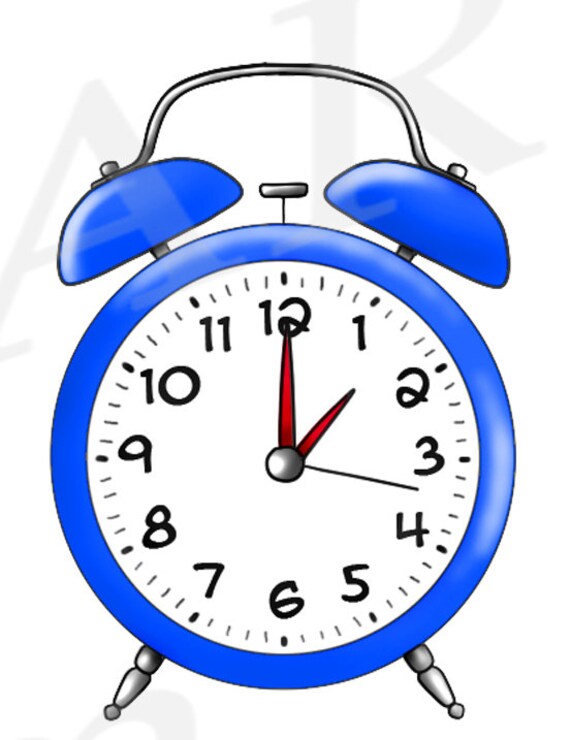 Alarm Clock Clipart Alarm Clock Clip Art Scrapbooking Party Etsy Polska