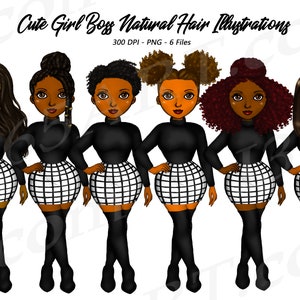 Black Office Woman Clipart, Black Girl Clip art, Black Ladies, African American Clipart, Winter Girl Clipart, Business Woman Clipart, PNG