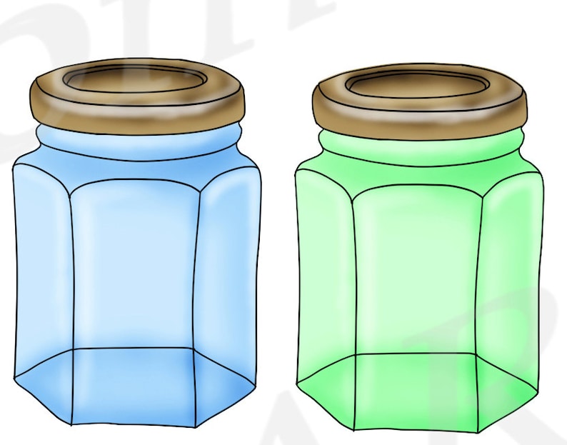 Download Buy 3 get 1 Free Colorful Mason Jar Clipart Mason Jar Clip | Etsy
