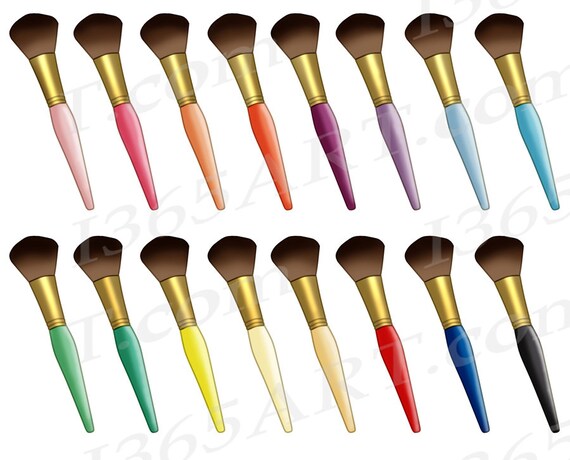 Compre y obtenga gratis Imágenes prediseñadas de pinceles de  maquillaje, imágenes prediseñadas de pinceles cosméticos, suministros de  belleza