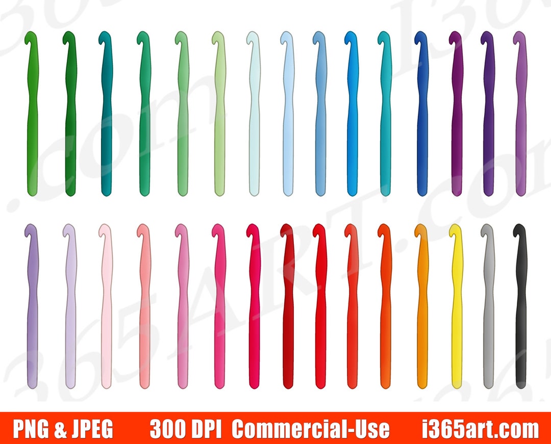 Buy 3 Get 1 Free Crochet Hooks Clipart Knitting Clip Art Etsy