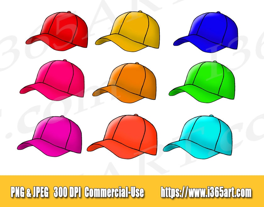 Baseball Hat Clipart, Hat Clipart, Hat Clip Art, Baseball Cap Clipart,  Scrapbooking, Hand Drawn, Digital Hat, Invitations, Download - Etsy Sweden