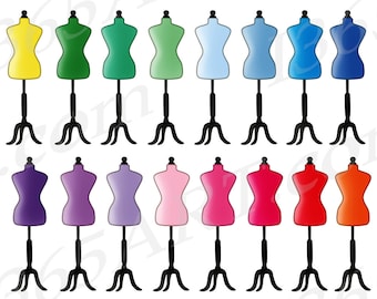 Etalagepop clipart, dressform clipart, jurkvormen, naaister, modeontwerper, naaien, stiksels, planner png, commercieel