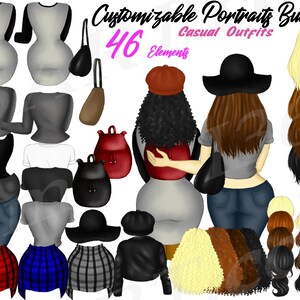 Best Friends Clipart, Sisters Clipart, Besties Clipart, Customizable clipart, fashion girl clipart, Best Friend Png, Curvy Girl