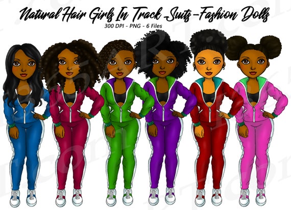 50 Off Natural Hair Clipart Fitness Girls Clipart Fashion Etsy