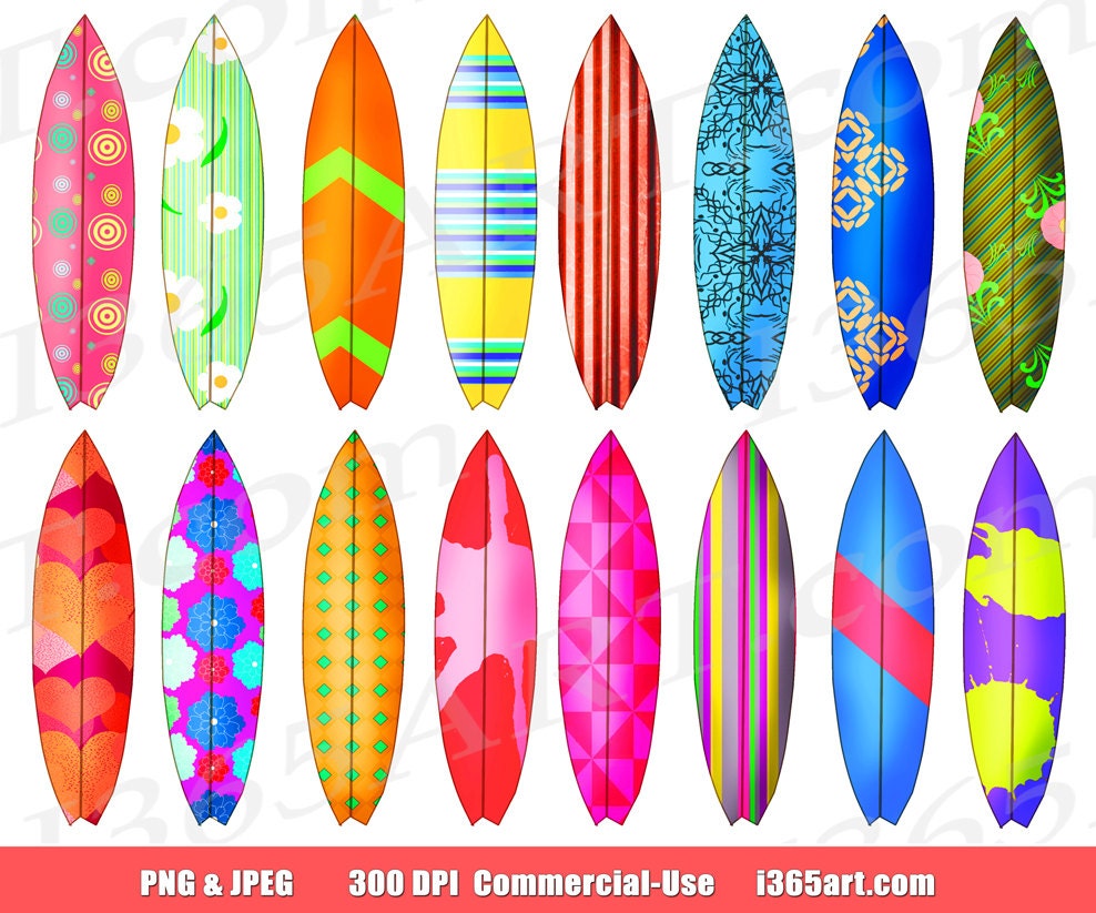 50 OFF Surfboard Clipart Surfboard Clip art Surfs Up Etsy